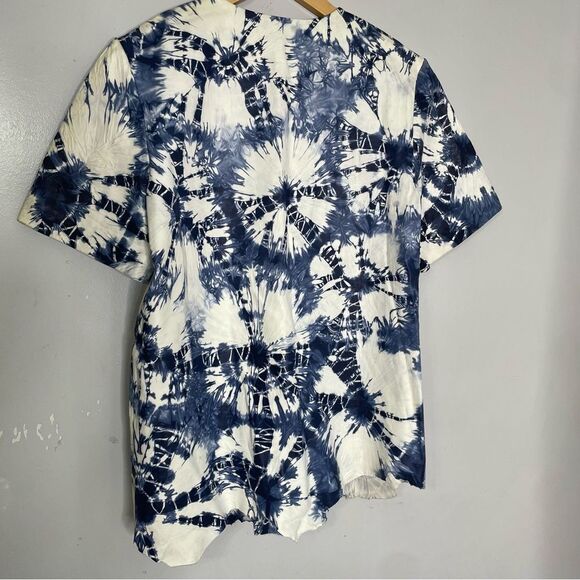 ALEXANDER WANG Lambskin Tie-Dye leather Top Size 6 - Picture 3 of 10